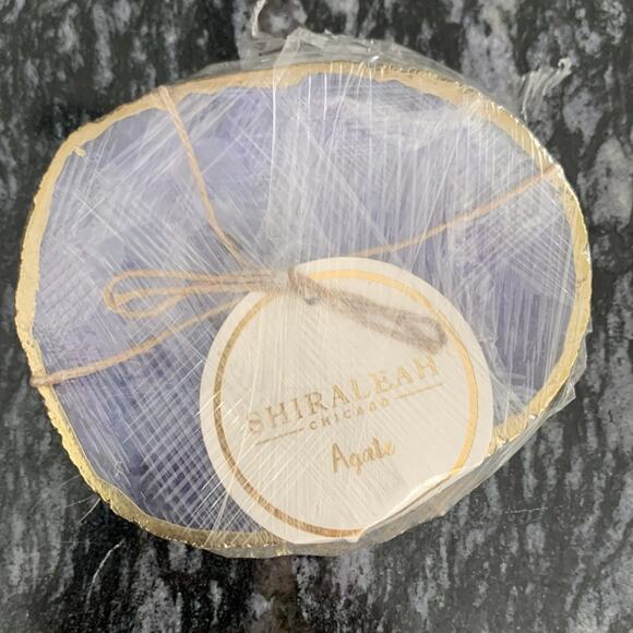 NWT Shiraleah Set of 4 Agate Coasters - Picture 5 of 7